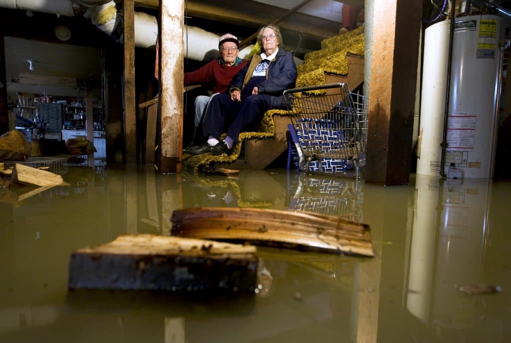 Flooded basement in an older Hamilton home