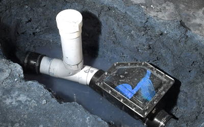 Real install: valve in the sanitary lateral